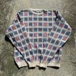 画像6: 【XXL】LONDON FOG コットンニット セーター チェック柄■ビンテージ オールド レトロ アメリカ古着 90s ロンドンフォグ クルーネック (6)