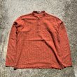 画像1: 【S/M】fabindia インド綿 バンドカラー プルオーバーシャツ オレンジ■ビンテージ オールド アメリカ古着 エスニック ネップ 民族 (1)