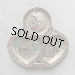 画像: 【13.8cm×14.3cm】スーべニア トレイ■ビンテージ アンティーク アメリカ雑貨 インテリア 小物置き インディアン ネイティブアメリカン