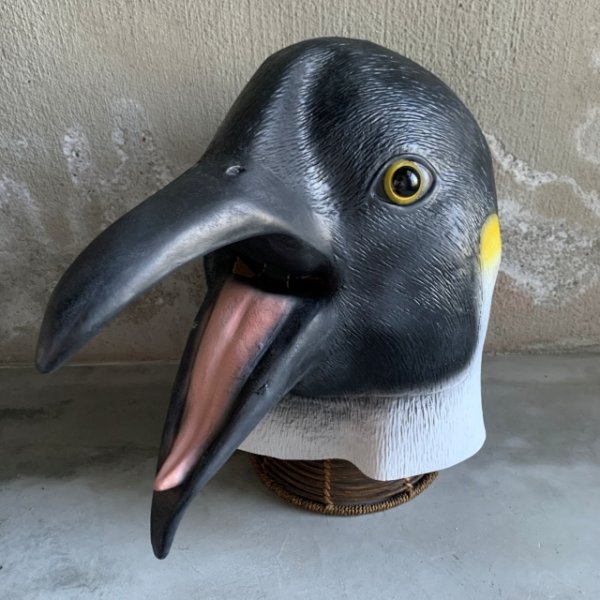 画像1: 【29cm】UNKNOWN ペンギン フェイスマスク■オールド アメリカ雑貨 帽子 コスプレ ハロウィン 衣装 動物 かぶりもの (1)