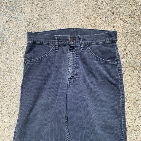 画像2: 【W28】80s USA製 Levi's 519 コーデュロイパンツ ネイビー 紺■ビンテージ オールド アメリカ古着 リーバイス レディース ストレート (2)