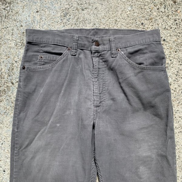 画像2: 【W32 L32】80s USA製 Levi's 517 ブーツカット コーデュロイパンツ グレー■ビンテージ オールド アメリカ古着 リーバイス フレア (2)