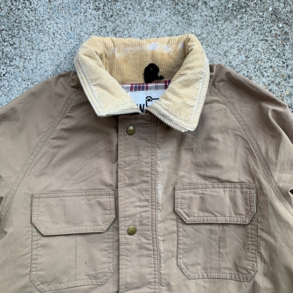 画像2: 【M/L】USA製 Woolrich 襟コーデュロイ ジャケット ベージュ■ビンテージ オールド レトロ アメリカ古着 80s ウールリッチ アウトドア (2)