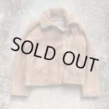 画像: 【M】Levi's ダブルライダースタイプ パイルフリースジャケット ベージュ 茶系■アメリカ古着 リーバイス B3タイプ