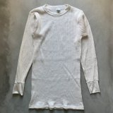 画像: 【M/L】美品 USA製 コットン×ポリエステル サーマルシャツ 白■ビンテージ オールド メリカ古着 80s/90s ロンT ワッフル