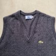 画像2: 【M】IZOD LACOSTE アクリル Vネックベスト グレー■ビンテージ オールド レトロ アメリカ古着 レディース 80s/90s ラコステ セーター (2)