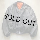 画像: 【L/XL】TEESAR INDUSTRIES MA-1タイプ フライトジャケット ブラック 黒■オールド アメリカ古着 ミリタリー