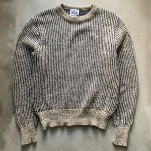 画像: 【M/L】USA製 Woolrich ショールカラー ウールニット セーター グレーミックス■ビンテージ オールド アメリカ古着 80s ウールリッチ