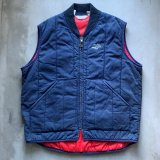 画像: 【XXL】90s USA製 Walls コットンシェル ジップアップ ワークベスト ネイビー■ビンテージ オールド アメリカ古着 中綿 ビッグサイズ