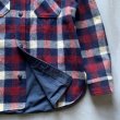 画像4: 【M/L】80s USA製 Woolrich リバーシブルジャケット パーカー ネイビー×チェック■ビンテージ オールド アメリカ古着 ウールリッチ (4)