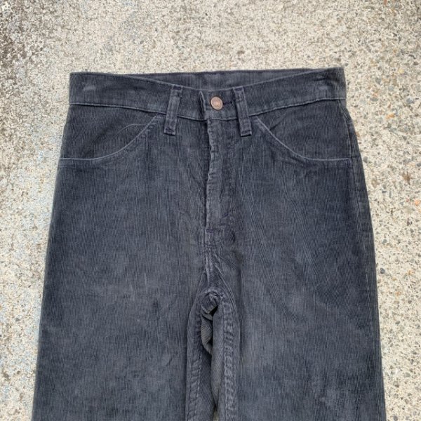 画像2: 【W29(W28)】80s USA製 Levi's 519 コーデュロイパンツ ダークグレー■ビンテージ アメリカ古着 リーバイス レディース ストレート (2)