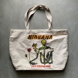 画像: 【32cm×48cm】NIRVANA キャンバス地 トートバッグ 生成り色■アメリカ古着 ニルヴァーナ インセスティサイド バンド グランジロック