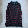 画像6: 【XS/S】SALE!! Polo Ralph Lauren 長袖ポロシャツ 黒赤ボーダー■ビンテージ オールド アメリカ古着 ポロラルフローレン ボーイズ 16/18 (6)