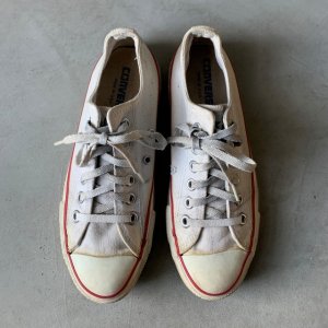 画像: 【US5 23.5cm程度】USA製 90s CONVERSE オールスター キャンバススニーカー 白■ビンテージ アメリカ製 古着 コンバース レディース