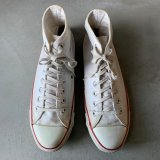 画像: 【US8 1/2 27cm程度】USA製 90s CONVERSE オールスター ハイカット キャンバススニーカー 白■ビンテージ アメリカ製 古着 コンバース