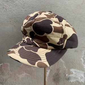 画像: 【XL 60cm】Headwear ハンティング キャップ ダックカモ 迷彩 茶色■ビンテージ オールド アメリカ古着 帽子 80s/90s