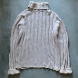 画像: 【M/L相当】GAP タートルネック コットンニット セーター アイボリー 白無地■ビンテージ オールドギャップ アメリカ古着 90s Y2K