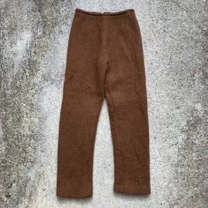 画像: 【W25】70s UNKNOWN ウールパンツ ブラウン 茶色■ビンテージ オールド レトロ アメリカ古着 レディース ハンドメイド スリム