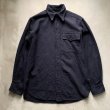 画像1: 【S/M】40s USN 片ポケ ウール CPOシャツ ネイビー 濃紺■ビンテージ オールド アメリカ古着 ミリタリー WW2 米軍実物 オリジナル (1)