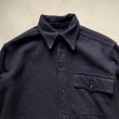 画像3: 【S/M】40s USN 片ポケ ウール CPOシャツ ネイビー 濃紺■ビンテージ オールド アメリカ古着 ミリタリー WW2 米軍実物 オリジナル (3)