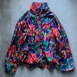 画像1: 【S/M】SALE!! 80s EVR ジップアップ ポリエステルジャケット 総柄■ビンテージ オールド レトロ アメリカ古着 レディース (1)