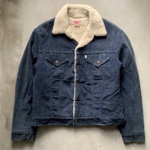 画像: 【M/L 42】USA製 Levi's 70605 裏ボア コーデュロイジャケット ネイビー 紺■ビンテージ アメリカ古着 70s/80s リーバイス アメリカ製