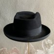 画像6: 【57cm 7 1/4】50s BORSALINO フェドラハット ブラック 黒■ビンテージ オールド レトロ アメリカ古着 帽子 ボルサリーノ (6)