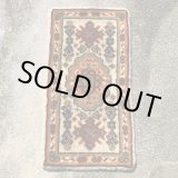 画像: 【130cm×70cm】70s フックドラグ 花柄■ビンテージ アンティーク レトロ インテリア マット ウールラグ 絨毯 No.2
