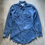 画像: 【S/M】70s USA製 Wrangler 長袖デニム ウエスタンシャツ■ビンテージ オールド アメリカ古着 アメリカ製 ラングラー カウボーイ