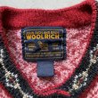 画像4: 【Ladies or S】Woolrich ノルディックセーター カーディガン 赤 総柄■ビンテージ オールド レトロ アメリカ古着 ニット ウールリッチ (4)