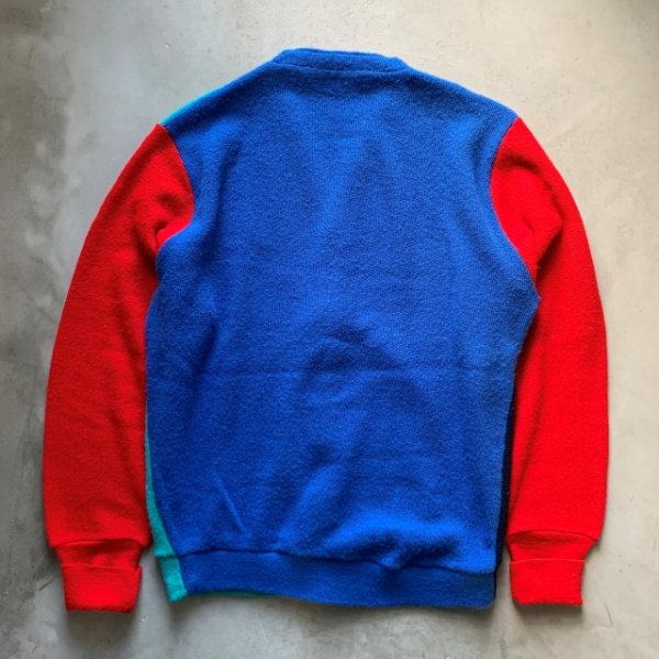 画像2: 【S/M】IZOD LACOSTE クレイジーパターン アクリルニット カーディガン■ビンテージ オールド レトロ アメリカ古着 80s/90s ラコステ (2)