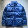 画像1: 【S/M】70s The North Face 茶タグ ダウンジャケット ネイビー 青■ビンテージ オールド アメリカ古着 リップストップ ノースフェイス (1)