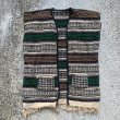 画像1: 【S/M】ハンドメイド メキシカンラグ ベスト 総柄■ビンテージ オールド アメリカ古着 リメイク フリンジ バイカー MC 60s/70s (1)