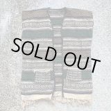 画像: 【S/M】ハンドメイド メキシカンラグ ベスト 総柄■ビンテージ オールド アメリカ古着 リメイク フリンジ バイカー MC 60s/70s