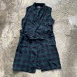 画像1: 【M or Ladies】70s USA製 Pendleton 袖カットオフ ショールカラーウールガウン ベスト■ビンテージ アメリカ古着 ペンドルトン レディース (1)