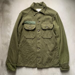 画像: 【S】70s 米軍実物 ウールシャツ オリーブグリーン 108■ビンテージ オールド レトロ アメリカ古着 ボックス ミリタリー US ARMY