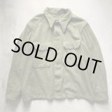 画像: 【L/XL】50s-60s 米軍実物 ウールシャツ オリーブグリーン■ビンテージ オールド レトロ アメリカ古着 ボックス ミリタリー US ARMY