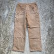 画像6: 【W33】carhartt ダック地 ペインターパンツ ブラウン 茶色■アメリカ古着 カーハート ワークパンツ (6)