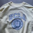 画像3: 【M/L】80s USA製 UCLA カレッジプリント スウェット イエロー 薄黄色■ビンテージ オールド アメリカ古着 トレーナー ラグラン (3)