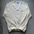 画像8: 【S/M】70s-80s IZOD LACOSTE Vネック アクリルニット セーター 白■ビンテージ オールド アメリカ古着 USA製 ラコステ ワンポイント  (8)