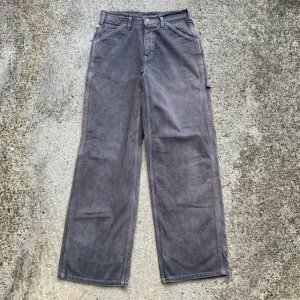 画像: 【W28】Polo Jeans デニム ペインターパンツ 後染め グレー■ビンテージ オールド アメリカ古着 レディース ローライズ ポロジーンズ