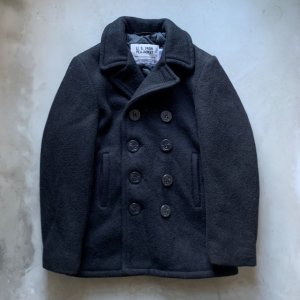 画像: 【Kids or Ladies】USA製 SCHOTT 10ボタン ウールピーコート ジャケット ネイビー■ビンテージ アメリカ古着 ショット 子供服 レディース