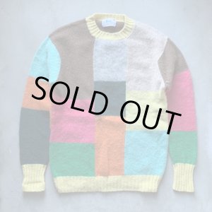 画像: 【Ladies or Kids】Deans ウールセーター クレイジーパターン 総柄■ビンテージ オールド アメリカ古着 レディース スコットランド ニット