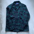 画像5: 【S/M】60s-70s USA製 PENDLETON オープンカラー 長袖ウールシャツ ブラックウォッチ■ビンテージ アメリカ古着 ペンドルトン ボートシャツ (5)