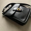 画像3: 【23cm×18cm】COACH オールドコーチ レザーバッグ ブラック 黒■ビンテージ ショルダーバッグ レディース カバン (3)