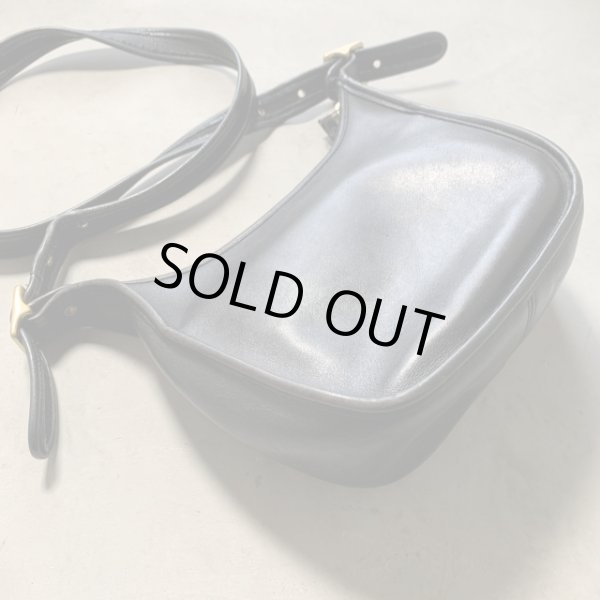 画像2: 【19cm×23cm】COACH オールドコーチ レザーバッグ ブラック 黒■ビンテージ ショルダーバッグ レディース カバン (2)