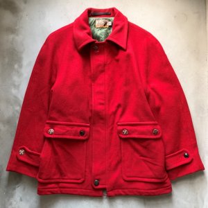 画像: 【M/L】70s LOBO(PENDLETON)ウールジャケット 赤■ビンテージ オールド アメリカ古着 USA製 ペンドルトン ハーフコート マウンテンパーカー