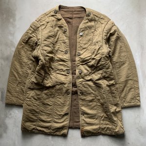 画像: 【M/L】チェコ軍 HBT コットン キルティングライナー ジャケット■ビンテージ カーディガン 古着 M-60 ユーロミリタリー ヘリンボーン NO.1