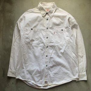 画像: 【L/XL】Levi's 長袖シャツ ホワイト 白無地■ビンテージ オールド アメリカ古着 リーバイス 2000s Y2K 白シャツ