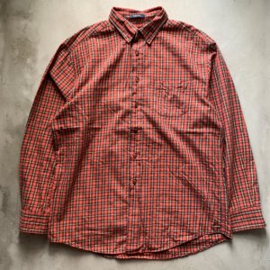 画像: 【L/XL】PENDLETON コットン×ウール ボタンダウン 長袖シャツ 赤チェック■ビンテージ オールド アメリカ古着 ペンドルトン